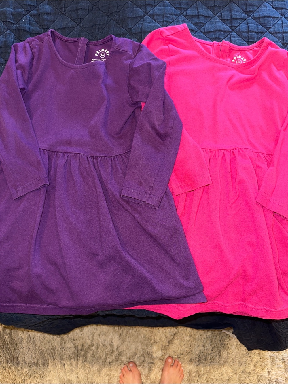 Primary girls size 4-5 long sleeve dress with pockets